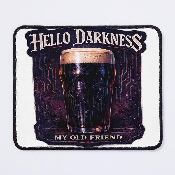 Item preview, Hello Darkness My Old Friend – Cyber Stout Neon Sticker designed and sold by ARTCREATESHOP.