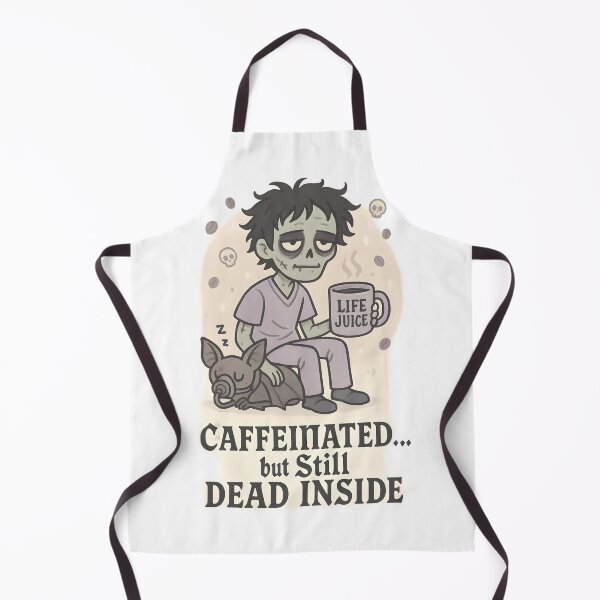 Item preview, Caffeinated but Still Dead Inside – Funny Zombie Vet Coffee Design designed and sold by Bettybee00.