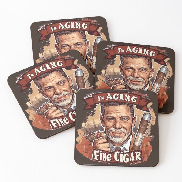 Item preview, Aging Like a Fine Cigar – Vintage Gentleman Style designed and sold by MushArtist.