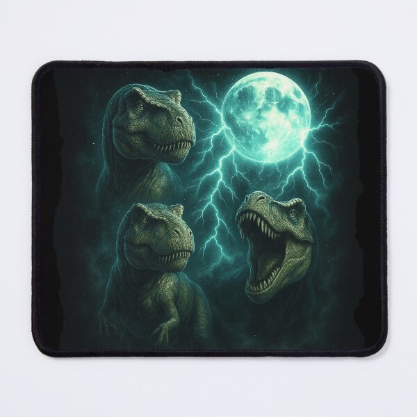 Item preview, Epic T-Rex Under Moon Lightning Dinosaur designed and sold by NovaNookStudio.