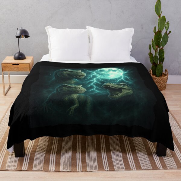 Item preview, Epic T-Rex Under Moon Lightning Dinosaur designed and sold by NovaNookStudio.