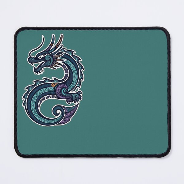 Item preview, Tribal Polynesian Dragon Mystic Depth – Purple Teal Glow designed and sold by SilentPowerArt.