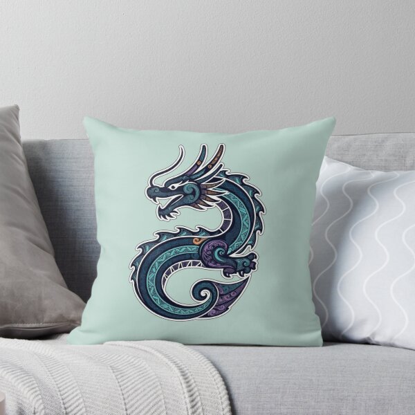 Item preview, Tribal Polynesian Dragon Mystic Depth – Purple Teal Glow designed and sold by SilentPowerArt.