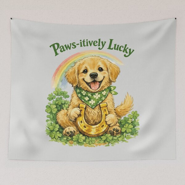 Item preview, Paws-itively Lucky - St. Patrick's Day Puppy designed and sold by DigitalGlade.
