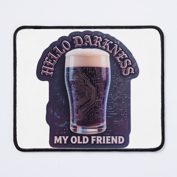 Item preview, hello darkness my old friend (huge beer glass meme sticker) designed and sold by ARTCREATESHOP.