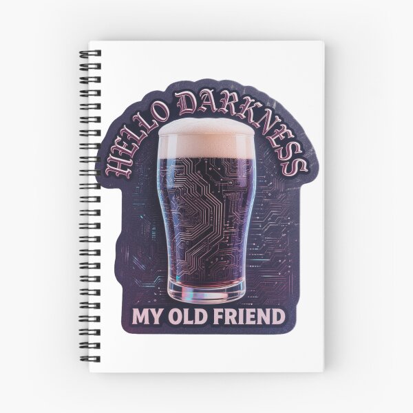 Item preview, hello darkness my old friend (huge beer glass meme sticker) designed and sold by ARTCREATESHOP.