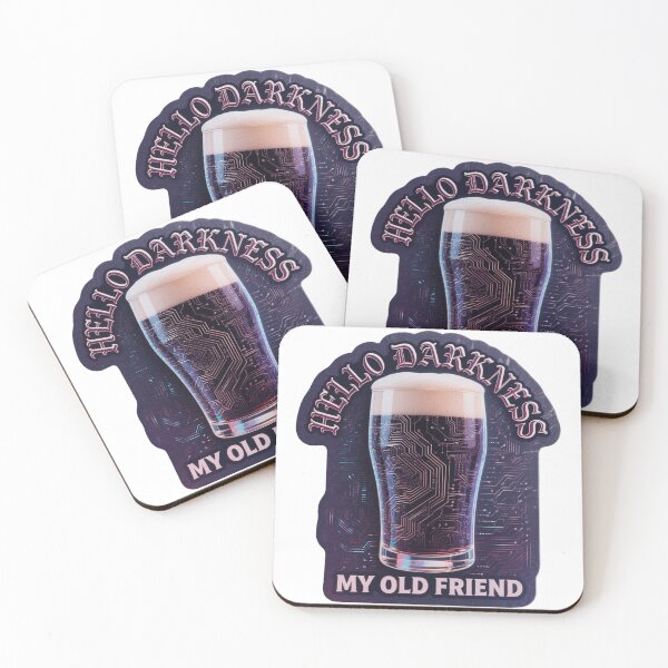 Item preview, hello darkness my old friend (huge beer glass meme sticker) designed and sold by ARTCREATESHOP.