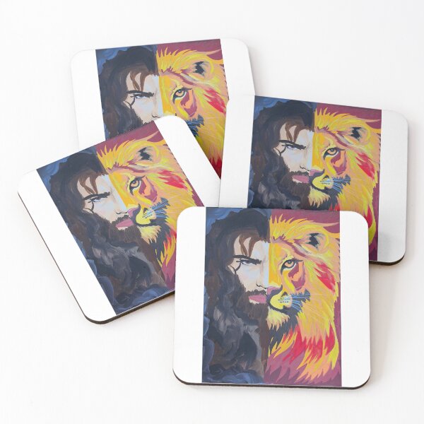 Item preview, Warrior and Lion Duality – Strength & Courage Split Face Art designed and sold by Portrait Haven.