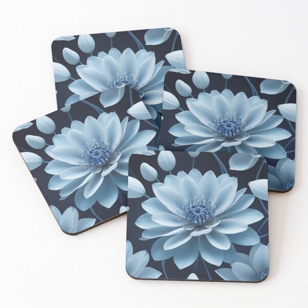 Item preview, Midnight Lotus Ethereal Blue Bloom designed and sold by Dreamy Armine Art.