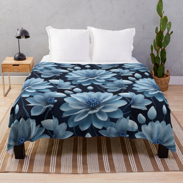 Item preview, Midnight Lotus Ethereal Blue Bloom designed and sold by Dreamy Armine Art.