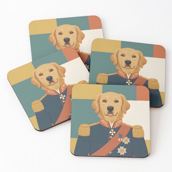 Item preview, Regal Golden Retriever Royal Pet Portrait Oil Painting Style designed and sold by The Modern Den.