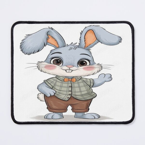 Item preview, Playful Bunny in Brown Pants Artwork  designed and sold by NivyasArtistry.