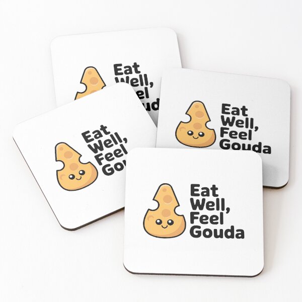 Item preview, Eat Well, Feel Gouda! Cute Cheese Pun designed and sold by PMCreative.
