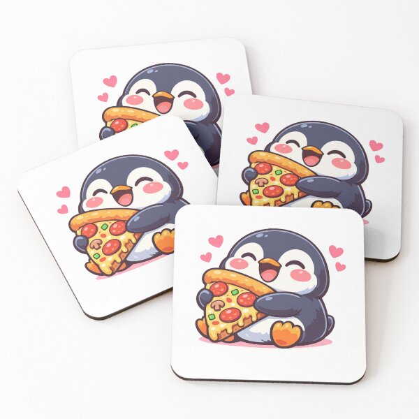 Item preview, Penguin eating pizza  designed and sold by trendie-tees.