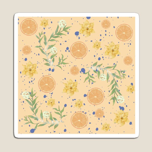 Item preview, Beige Floral Orange Summer designed and sold by ApricityPhrases.