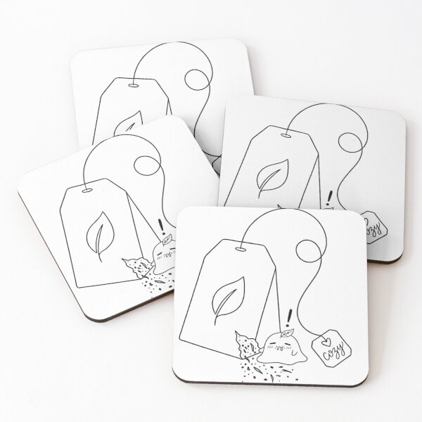 Item preview, Minimalist Teazy Caught Biting Tea Bag Art designed and sold by Cozy Canva.