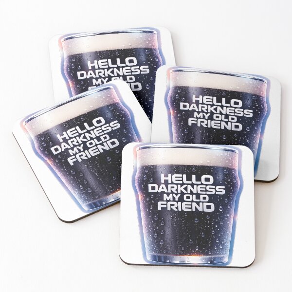 Item preview, Hello Darkness My Old Friend – Victorian Stout Pub Sticker designed and sold by ARTCREATESHOP.