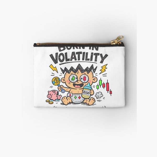 Item preview, Born in Volatility Funny Trader Baby | Stock Market & Crypto Humor Design designed and sold by LineLoo.