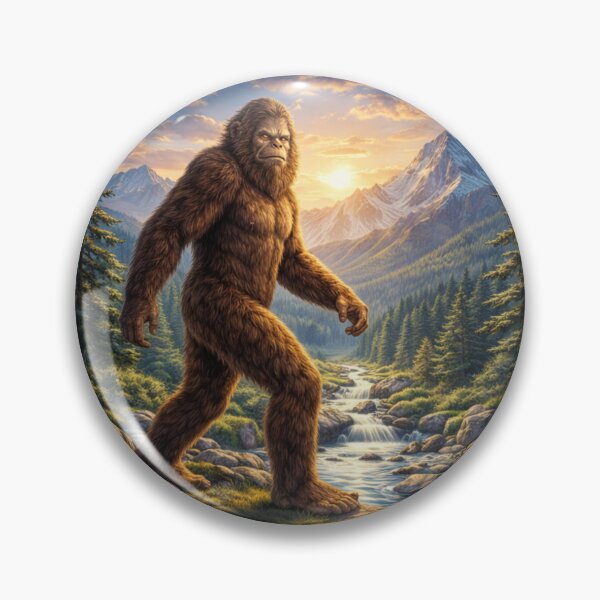 Item preview, Bigfoot in the Wilderness – Mountain Circle Adventure Art designed and sold by TheJoyfulPen.