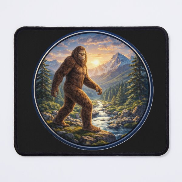 Item preview, Bigfoot in the Wilderness – Mountain Circle Adventure Art designed and sold by TheJoyfulPen.