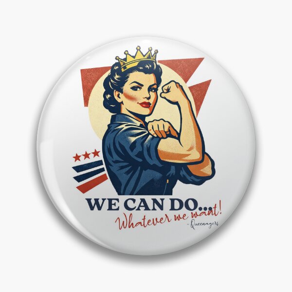 Item preview, Rosie the Riveter Queenager – We Can Do Whatever We Want! Sticker & Shirt designed and sold by Quietest Riot.