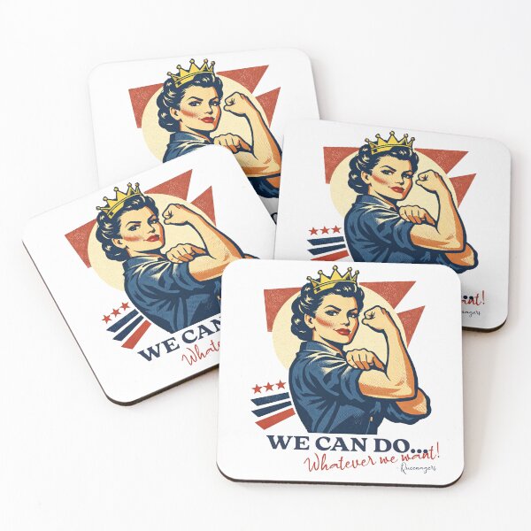 Item preview, Rosie the Riveter Queenager – We Can Do Whatever We Want! Sticker & Shirt designed and sold by Quietest Riot.