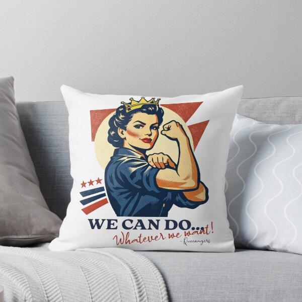 Item preview, Rosie the Riveter Queenager – We Can Do Whatever We Want! Sticker & Shirt designed and sold by Quietest Riot.