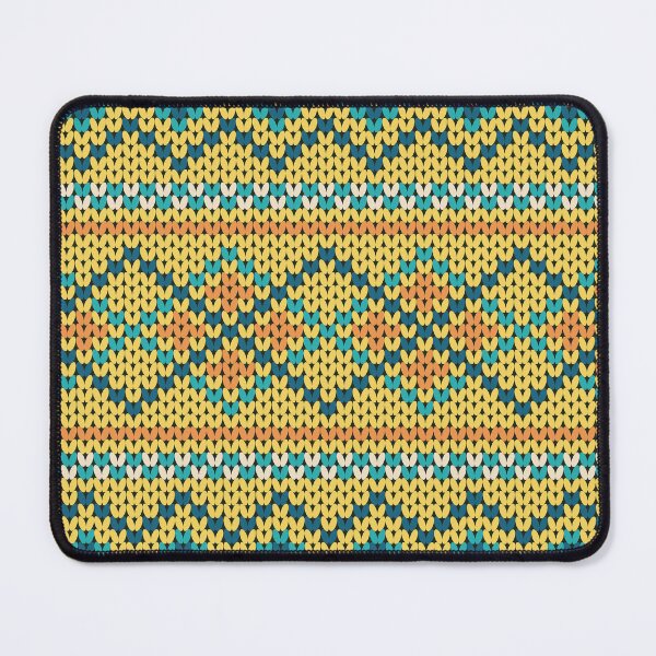 Item preview, Contemporary ethnic style knitted yarn pattern in yellow tones. designed and sold by Nengsang.