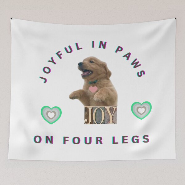 Item preview, Joyful in Paws. On four legs designed and sold by Retriever Dog Tribe.