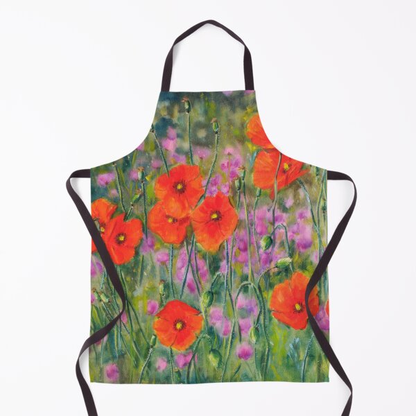 Item preview, Poppy Meadow Bliss - Impressionist Floral Landscape designed and sold by JurateArt-DK.
