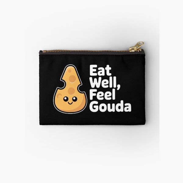 Item preview, Eat Well, Feel Gouda! Funny Cheese Pun designed and sold by PMCreative.