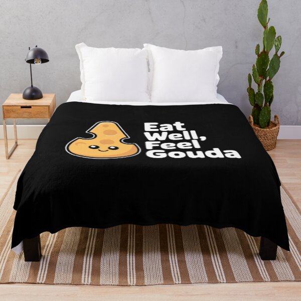 Item preview, Eat Well, Feel Gouda! Funny Cheese Pun designed and sold by PMCreative.