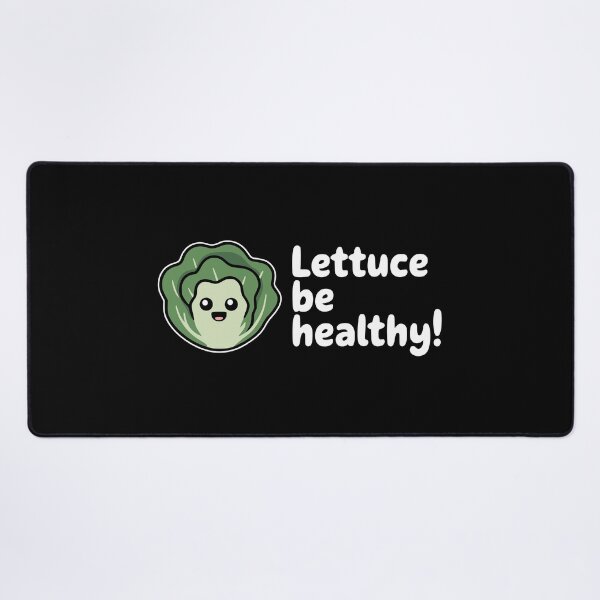 Item preview, Lettuce Be Healthy! Funny Kawaii Lettuce Pun designed and sold by PMCreative.