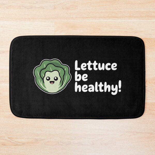 Item preview, Lettuce Be Healthy! Funny Kawaii Lettuce Pun designed and sold by PMCreative.