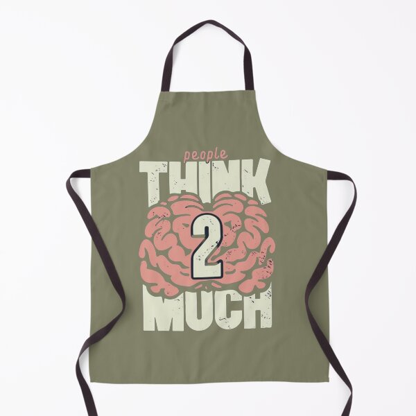 Item preview, People Think 2 Much - Relatable Overthinking Brain Illustration designed and sold by GunnuDesigns.