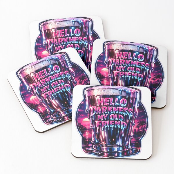 Item preview, HELLO DARKNESS MY OLD FRIEND – Black Stout Streetwear Sticker designed and sold by ARTCREATESHOP.