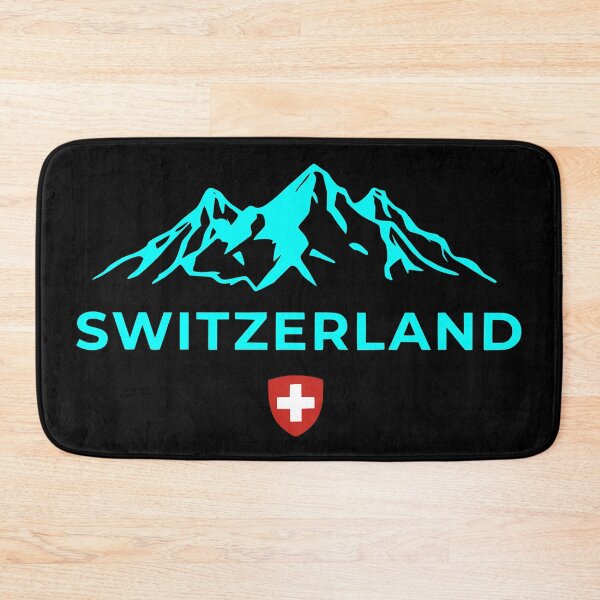Item preview, Vintage Switzerland Mountain Peaks & Swiss Shield designed and sold by Shopeon Designs.