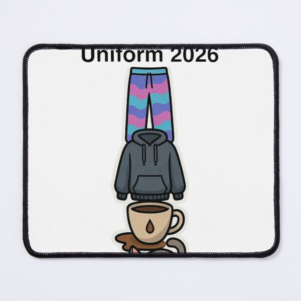 Item preview, "WFH Uniform Pajamas Hoodie Cat Coffee Funny 2026" designed and sold by ZYNORAworld.