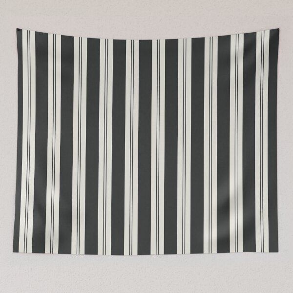 Item preview, Natural Stripe Studio Vertical Stripes Warm Neutral Charcoal Linen designed and sold by Kreativa1.
