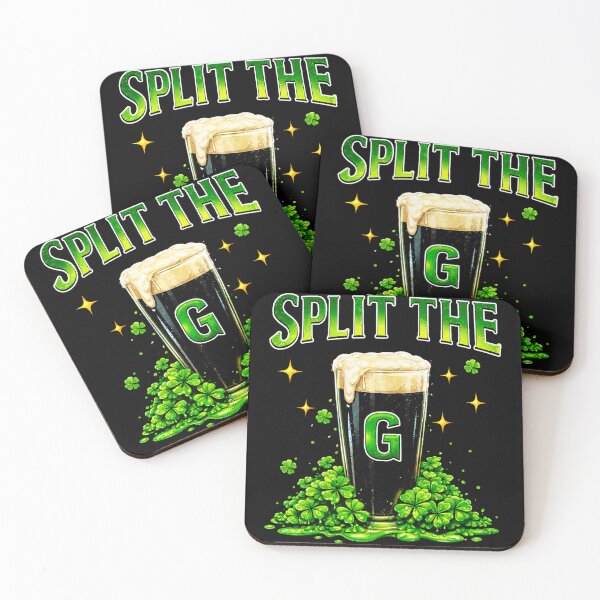 Item preview, Split The G – Irish Drinking Challenge Shamrock Design St. Patrick’s Day Drinking designed and sold by Patchina.