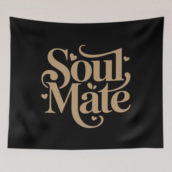 Item preview, Soul Mate – Romantic Typography Design with Hearts designed and sold by TipTop GFX.