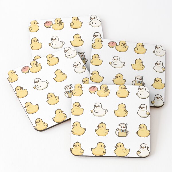 Item preview, Sweet Yellow Ducklings & White Duck Pattern Art designed and sold by Vision Crafted.