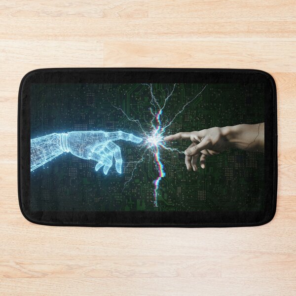 Item preview, The Spark of Connection Human and AI Hands designed and sold by powersunlight.