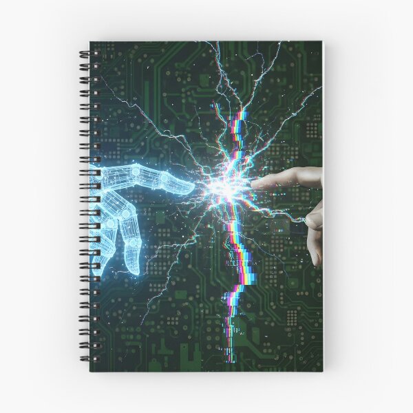 Item preview, The Spark of Connection Human and AI Hands designed and sold by powersunlight.