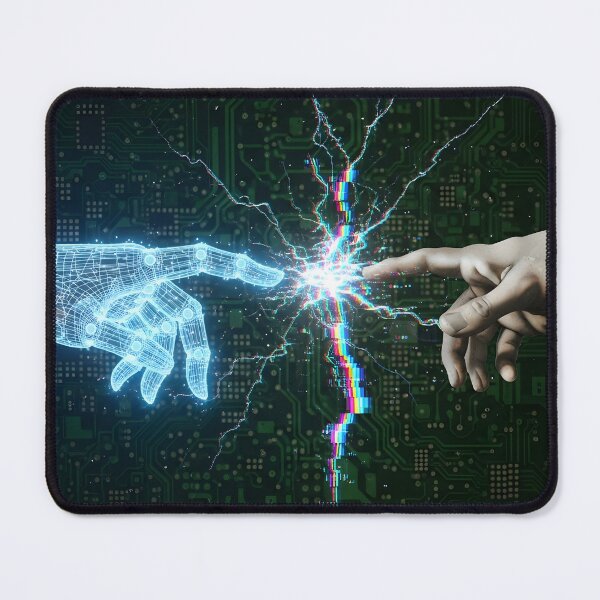 Item preview, The Spark of Connection Human and AI Hands designed and sold by powersunlight.