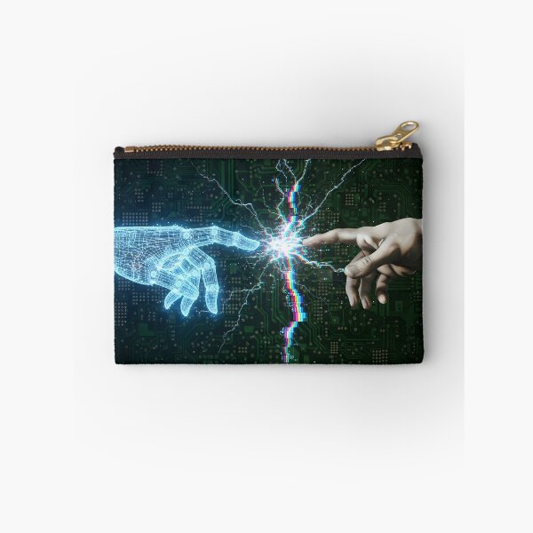 Item preview, The Spark of Connection Human and AI Hands designed and sold by powersunlight.