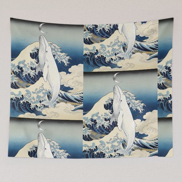 Item preview, White ghost whale in a sea of clouds designed and sold by floatingedge.