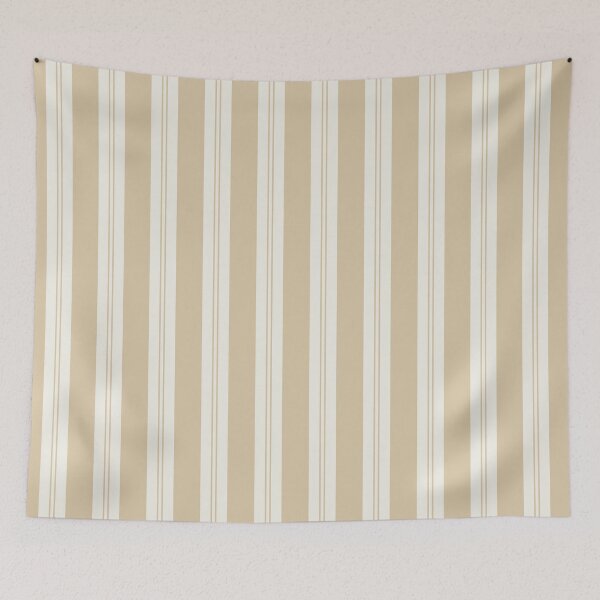Item preview, Natural Stripe Studio Vertical Stripes Warm Neutral Sand Linen designed and sold by Kreativa1.