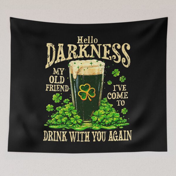 Item preview, Hello Darkness My Old Friend st patrick's day designed and sold by Patchina.