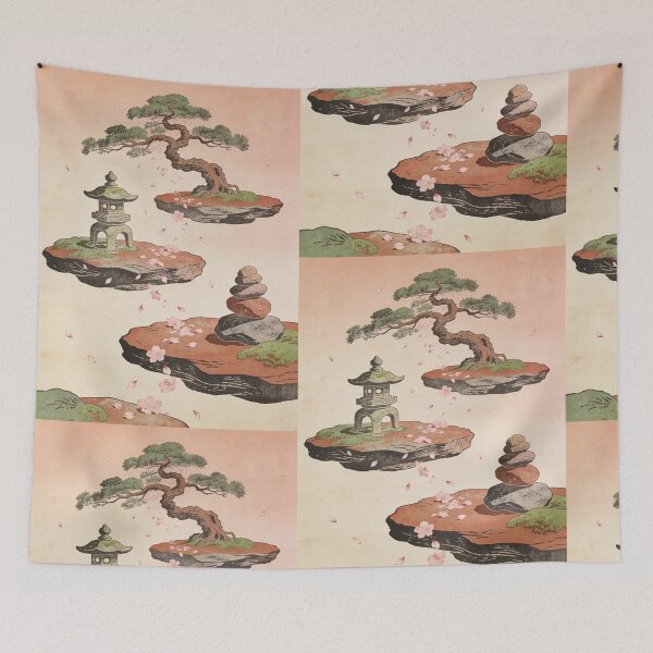 Item preview, Floating Zen garden with bonsai and stones designed and sold by floatingedge.